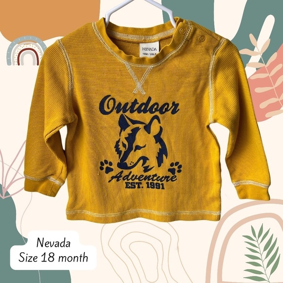 3/$15 Nevada 18 month waffle long sleeve - Picture 1 of 4